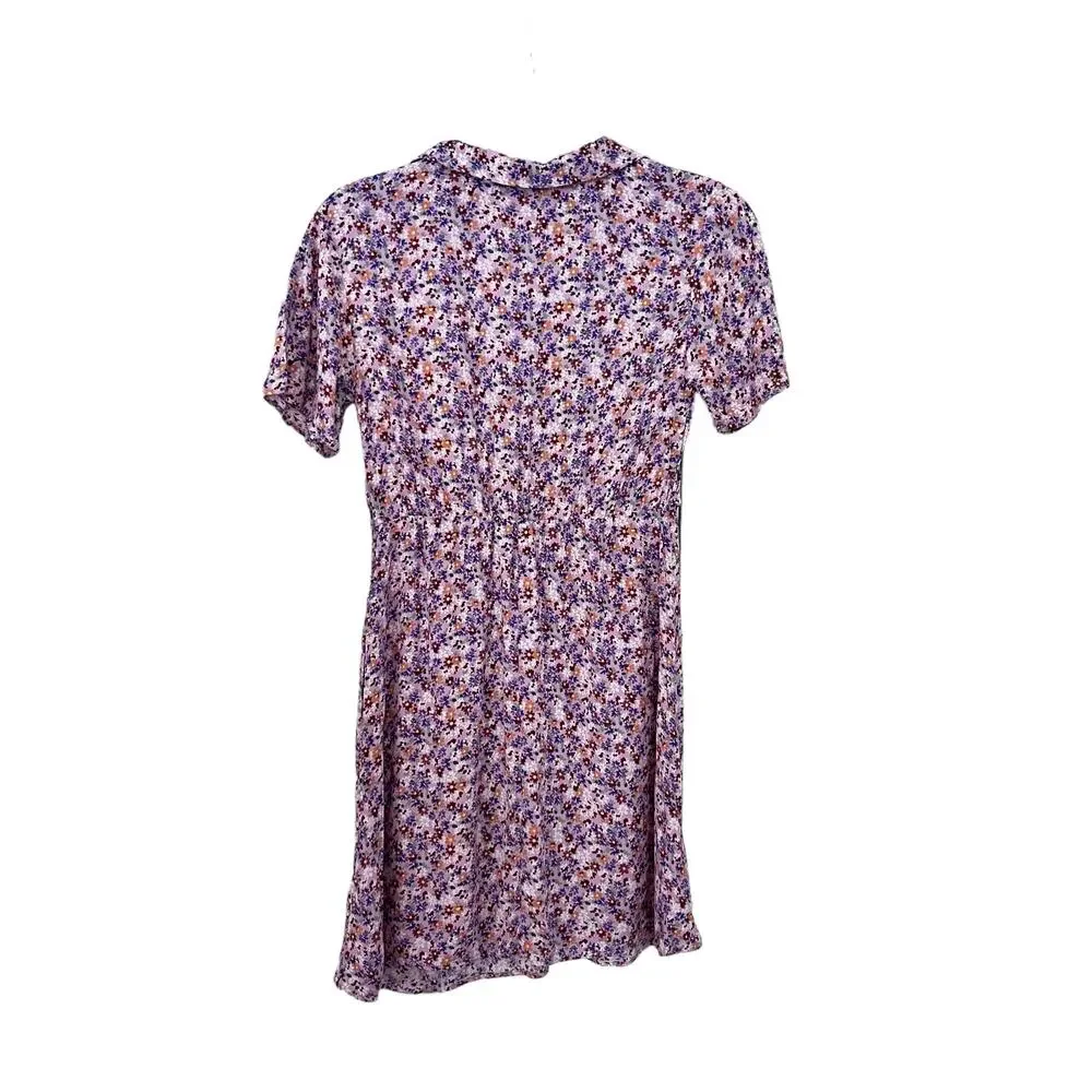 ZARA GIRL'S PINK FLORAL SHORT SLEEVE SUMMER SHIRT DRESS size 13/14